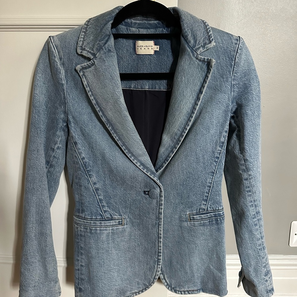 Alice and Olivia new denim blazer